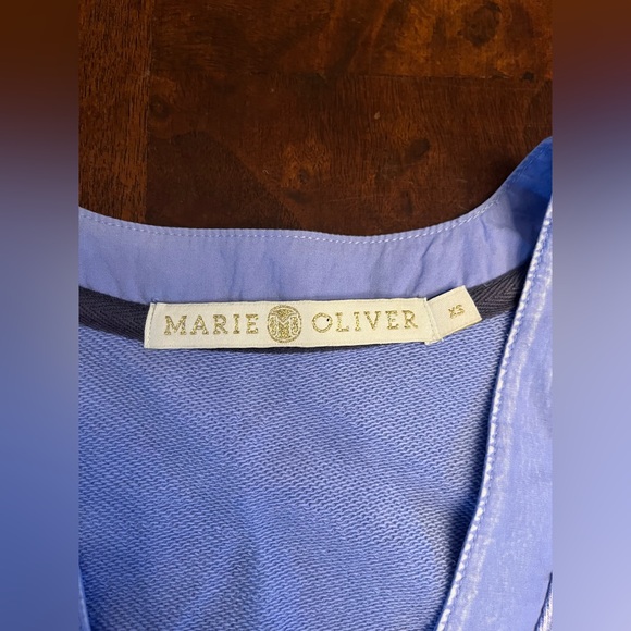 Marie Oliver Women’s Top XS Viva Popover Lavender Puff Sleeve Pima Cotton - Picture 4 of 12